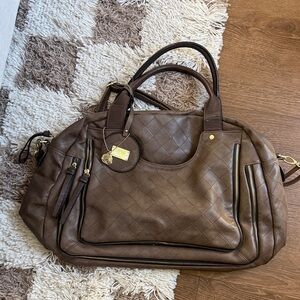 Big Buddha Quilted Brown Travel Bag